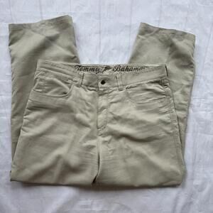 Tommy Bahama Men's Khaki Chino Pants Beige 5 Pocket Soft Casual 36